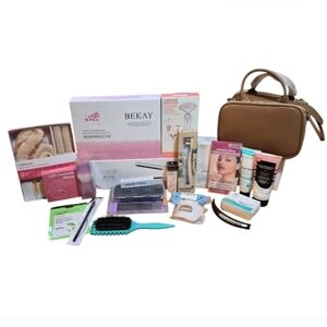 Beauty + Hair Care Bundle | Travel Makeup Case + Tools + Skincare | NEW